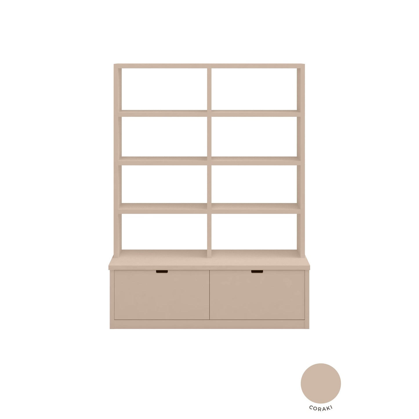 Librería con contenedores
